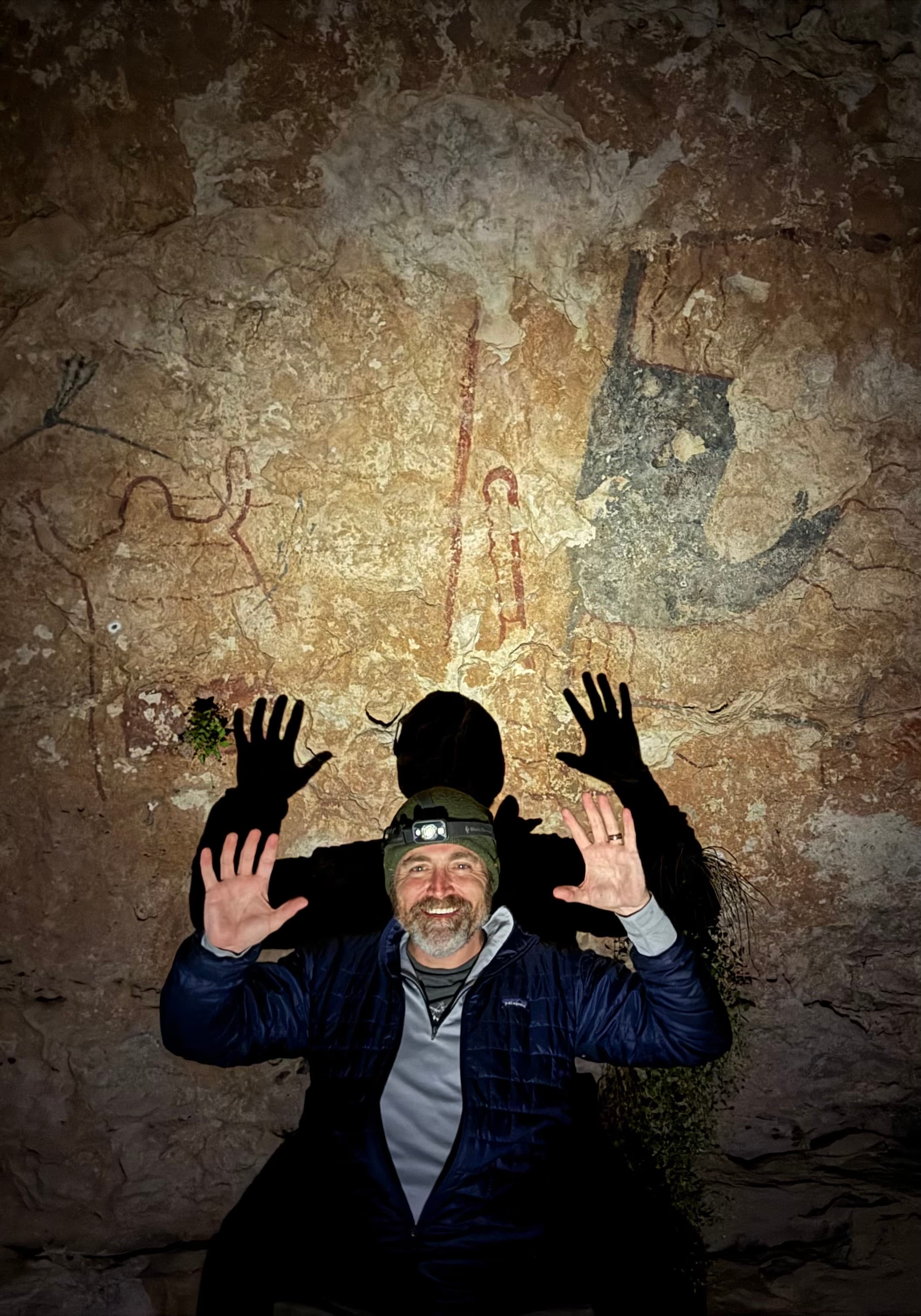 Tyler Jorgensen exploring ancient cave art